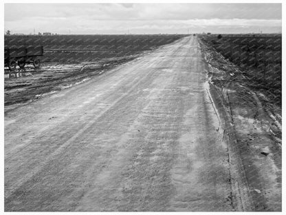 Rural County Road and Potato Fields Kern County 1939 - Available at KNOWOL