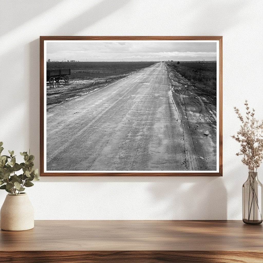 Rural County Road and Potato Fields Kern County 1939 - Available at KNOWOL