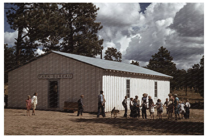 Rural School at Farm Bureau Building Pie Town NM 1940 - Available at KNOWOL