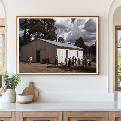 Rural School at Farm Bureau Building Pie Town NM 1940 - Available at KNOWOL