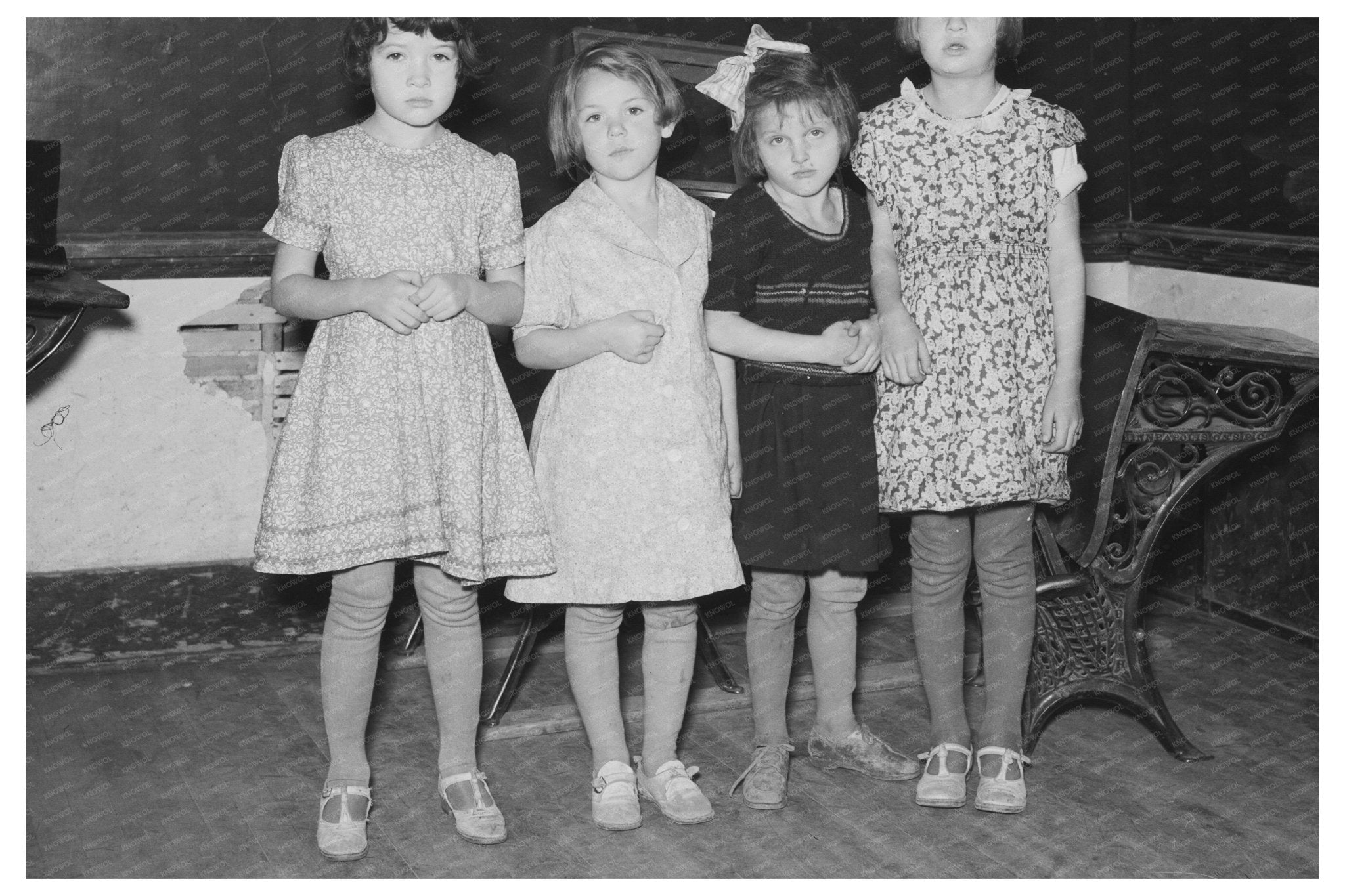 Rural Schoolchildren and Teacher in North Dakota 1937 - Available at KNOWOL