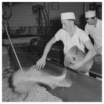 Salting Curd at Tillamook Cheese Plant October 1941 - Available at KNOWOL