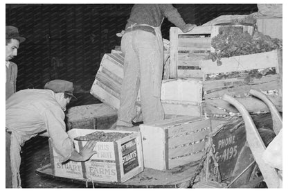 San Antonio Open - Air Market Unloading Produce March 1939 - Available at KNOWOL