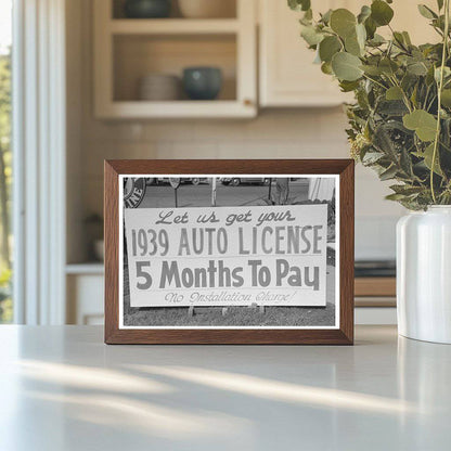 San Antonio street scene with auto license ad March 1939 - Available at KNOWOL