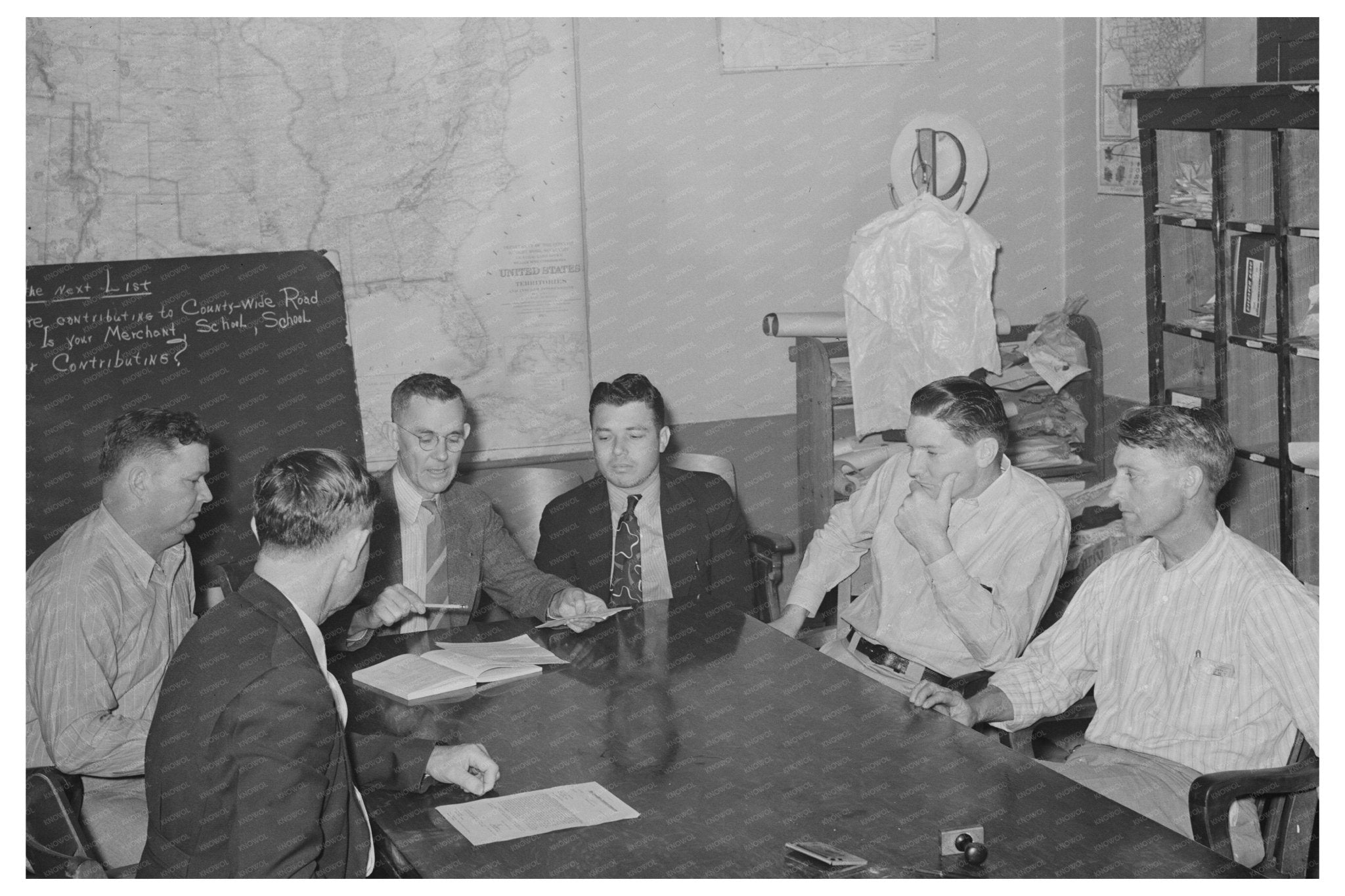 San Augustine County Judge and Commissioners Meeting 1939 - Available at KNOWOL