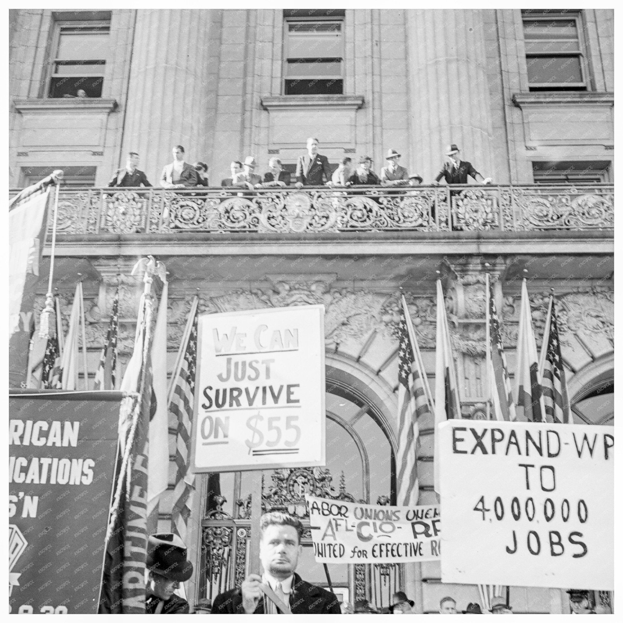 San Francisco City Hall Demonstration February 1939 - Available at KNOWOL