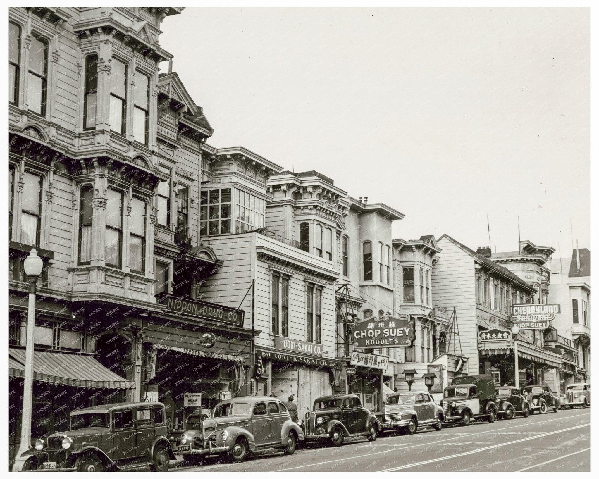 San Francisco Post Street Japanese American Businesses 1942 - Available at KNOWOL