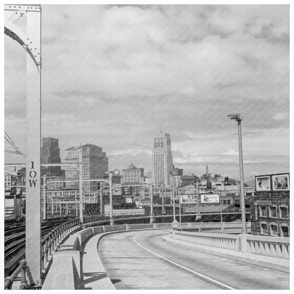 San Francisco skyline from Bay Bridge April 1939 - Available at KNOWOL