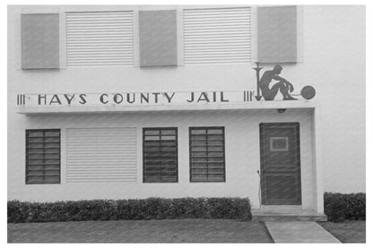 San Marcos County Jail January 1939 Vintage Photo - Available at KNOWOL