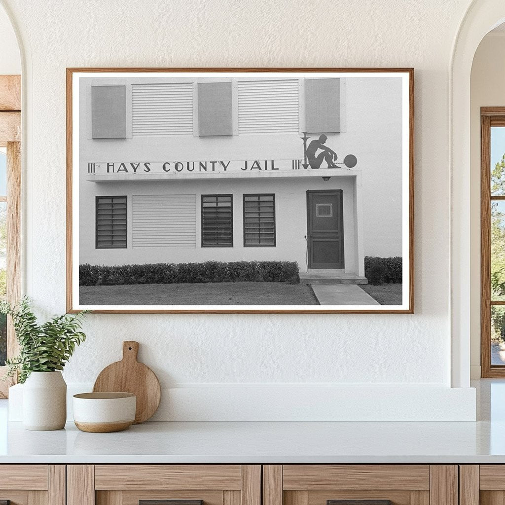 San Marcos County Jail January 1939 Vintage Photo - Available at KNOWOL