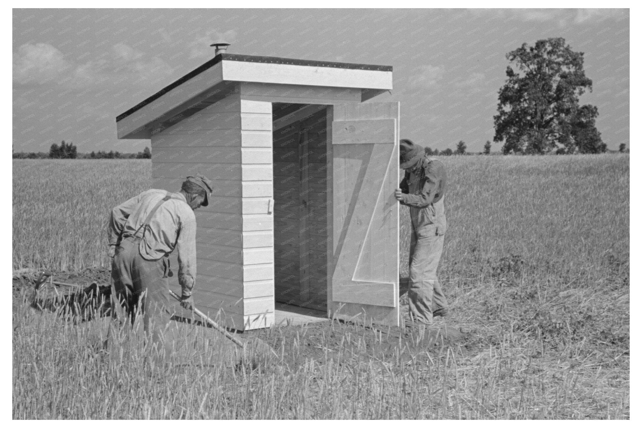 Sanitary Privy Installation in Southeast Missouri Farms 1938 - Available at KNOWOL