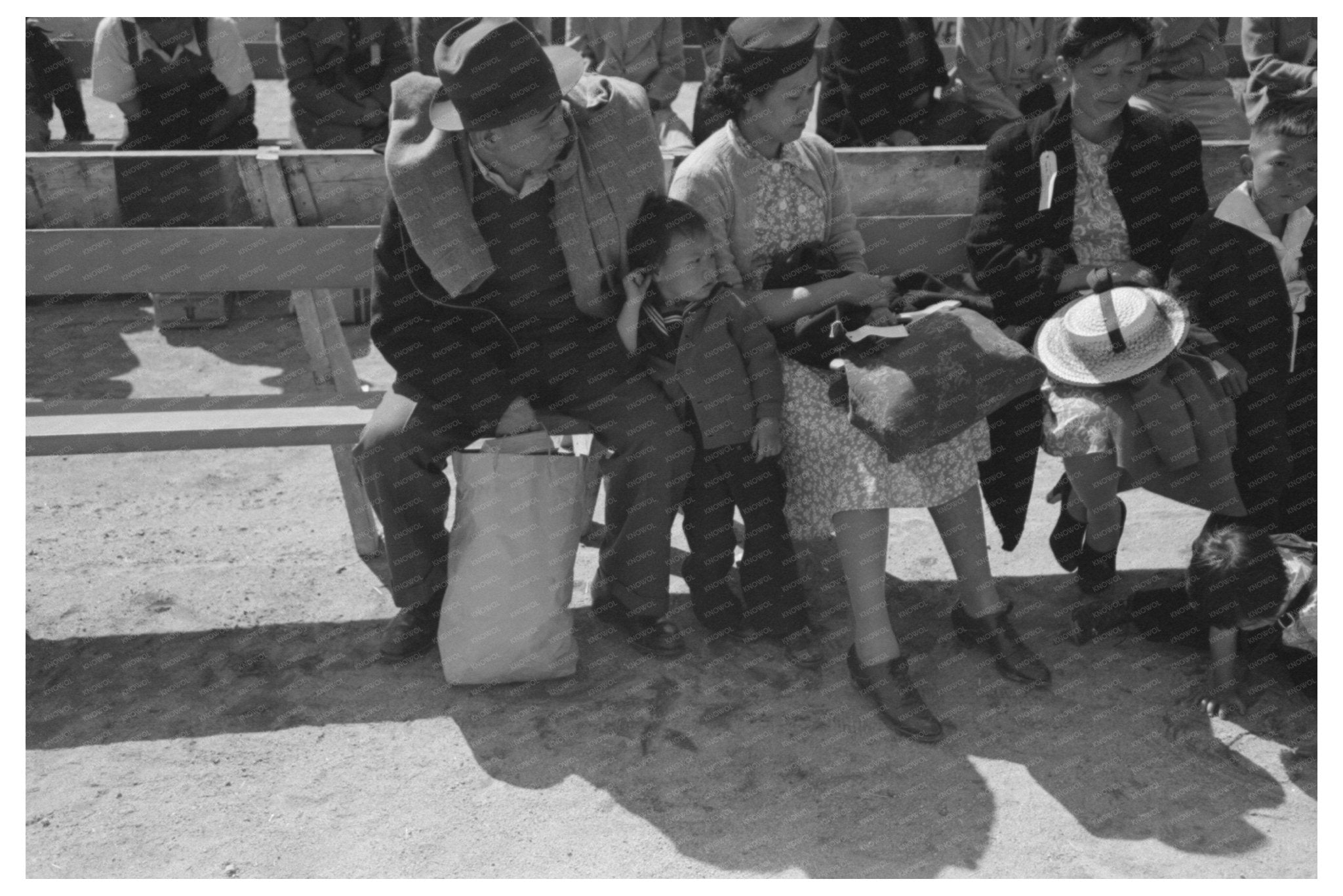 Santa Anita Reception Center April 1942 Evacuation Image - Available at KNOWOL