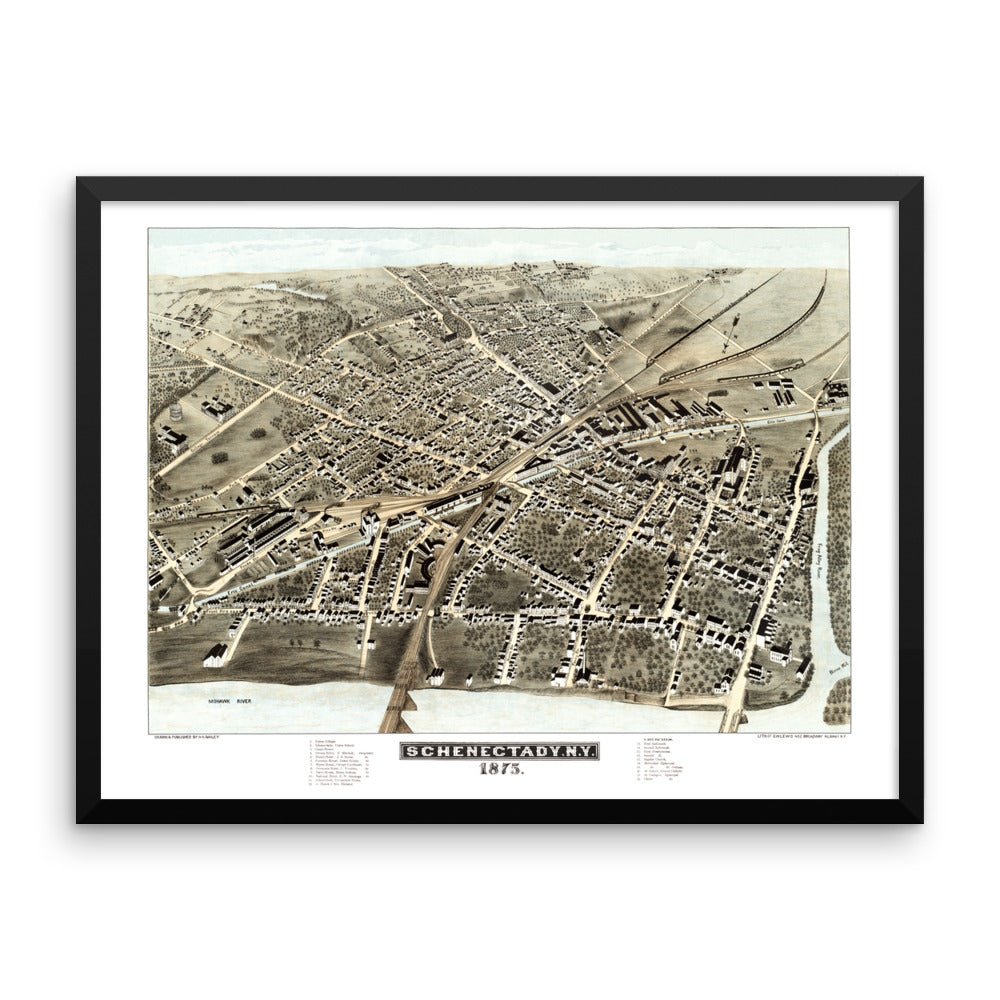 Schenectady, NY 1875 Framed - Available at KNOWOL