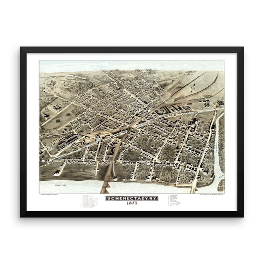 Schenectady, NY 1875 Framed - Available at KNOWOL