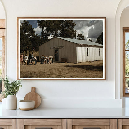 School in Pie Town New Mexico 1940 Community Education - Available at KNOWOL