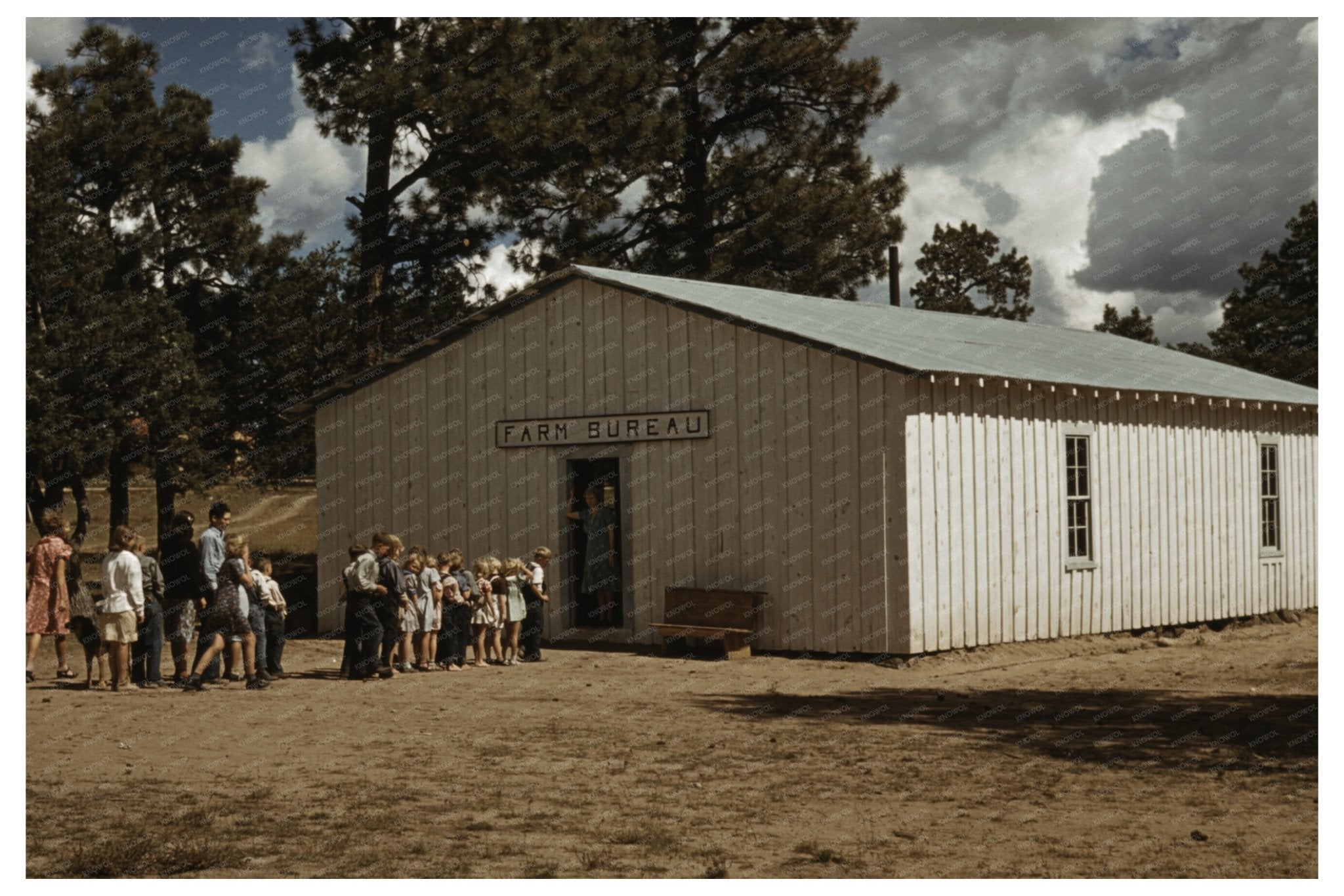 School in Pie Town New Mexico 1940 Community Education - Available at KNOWOL