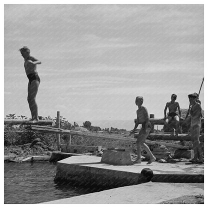 Schoolboys Swimming in Rupert Idaho July 1942 - Available at KNOWOL