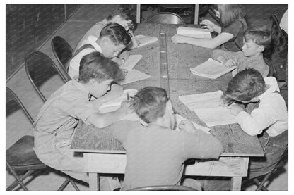 Schoolchildren at FSA Camp Caldwell Idaho May 1941 - Available at KNOWOL