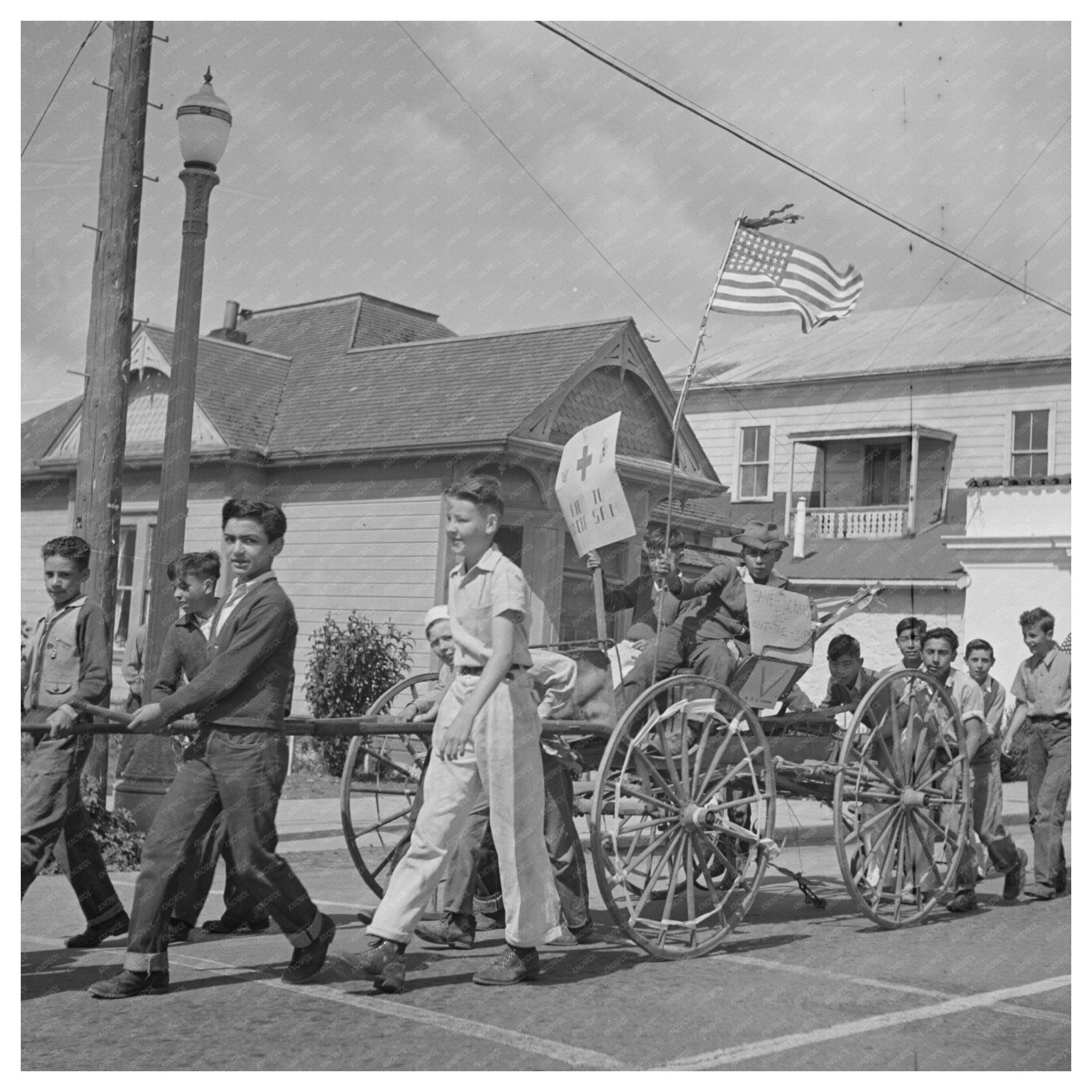 Schoolchildren Collecting Scrap Metal in May 1942 - Available at KNOWOL