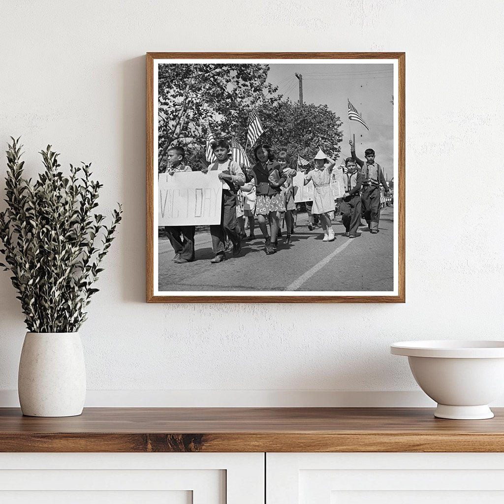 Schoolchildren Marching with Scrap Metal May 1942 - Available at KNOWOL