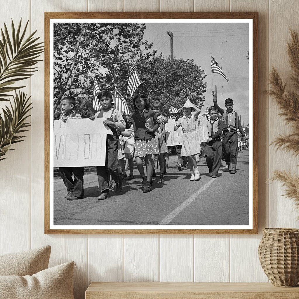 Schoolchildren Marching with Scrap Metal May 1942 - Available at KNOWOL