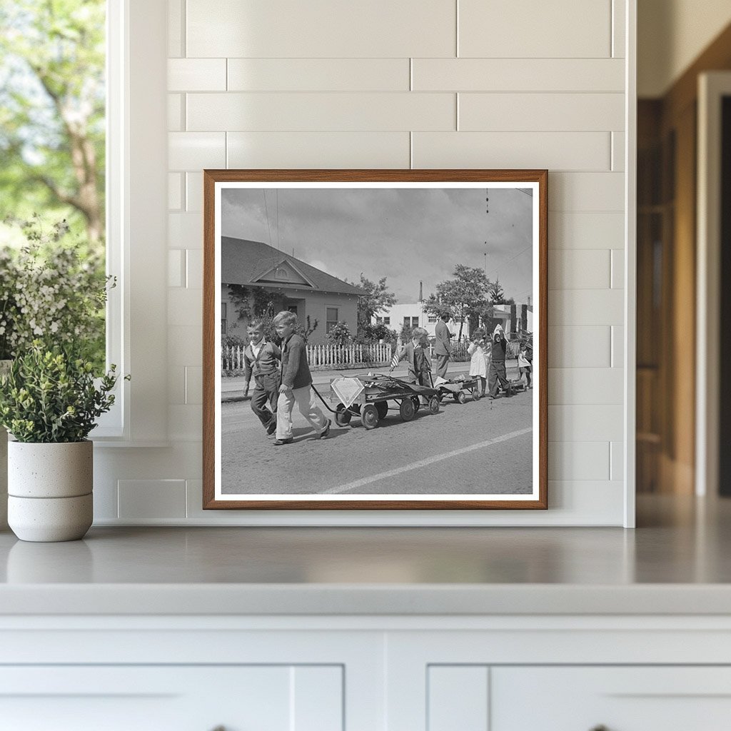 Schoolchildren Parade with Scrap Metal May 1942 - Available at KNOWOL