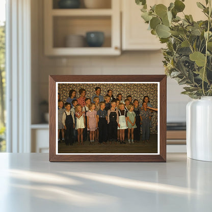 Schoolchildren Singing in Pie Town New Mexico 1940 - Available at KNOWOL