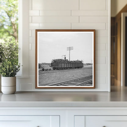 Scrap Iron Loading into Railroad Cars Millville Wisconsin 1937 - Available at KNOWOL