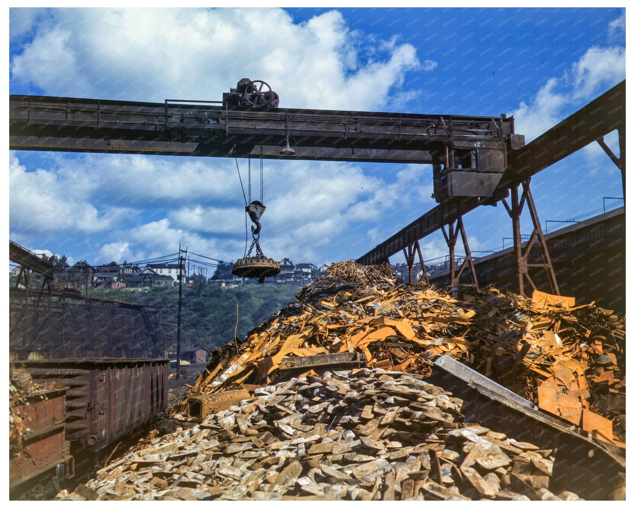 Scrap Metal Processing at Allegheny Ludlum Steel 1941 - Available at KNOWOL