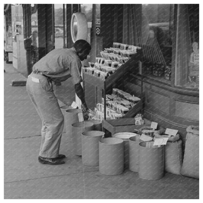 Seed Vendor Display in San Augustine Texas April 1939 - Available at KNOWOL