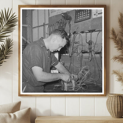 Service Department Worker Winding Armature Chicago 1940 - Available at KNOWOL