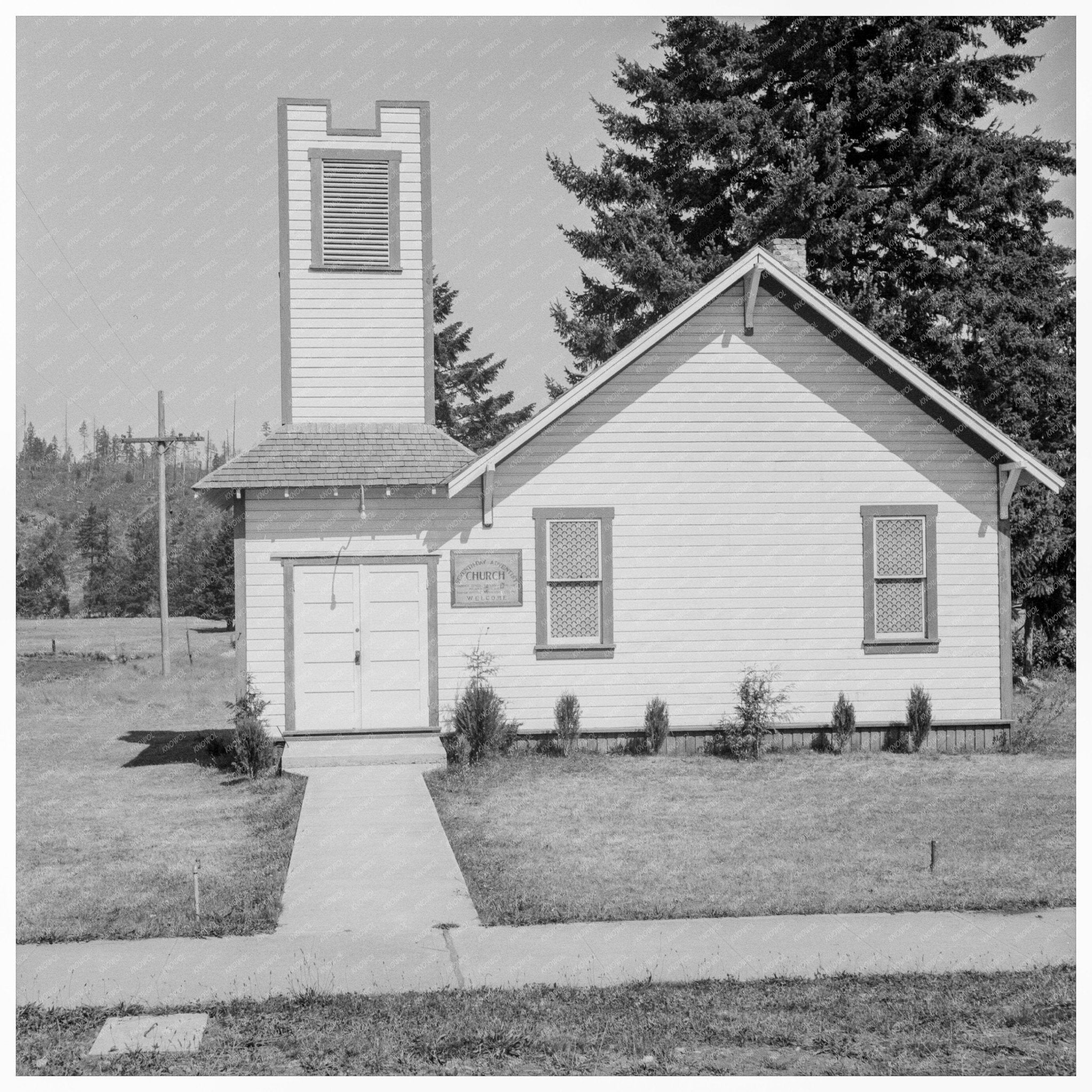 Seventh - day Adventist Church Tenino Washington 1939 - Available at KNOWOL