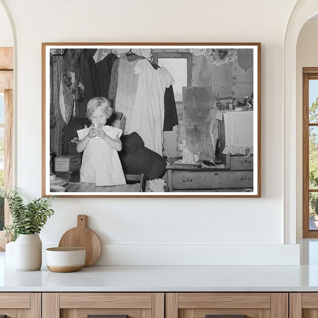 Shack Home Interior Mays Avenue Camp Oklahoma City 1939 - Available at KNOWOL