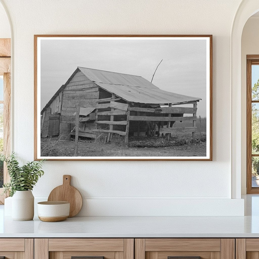 Sharecropper Barn Near Pace Mississippi 1939 - Available at KNOWOL