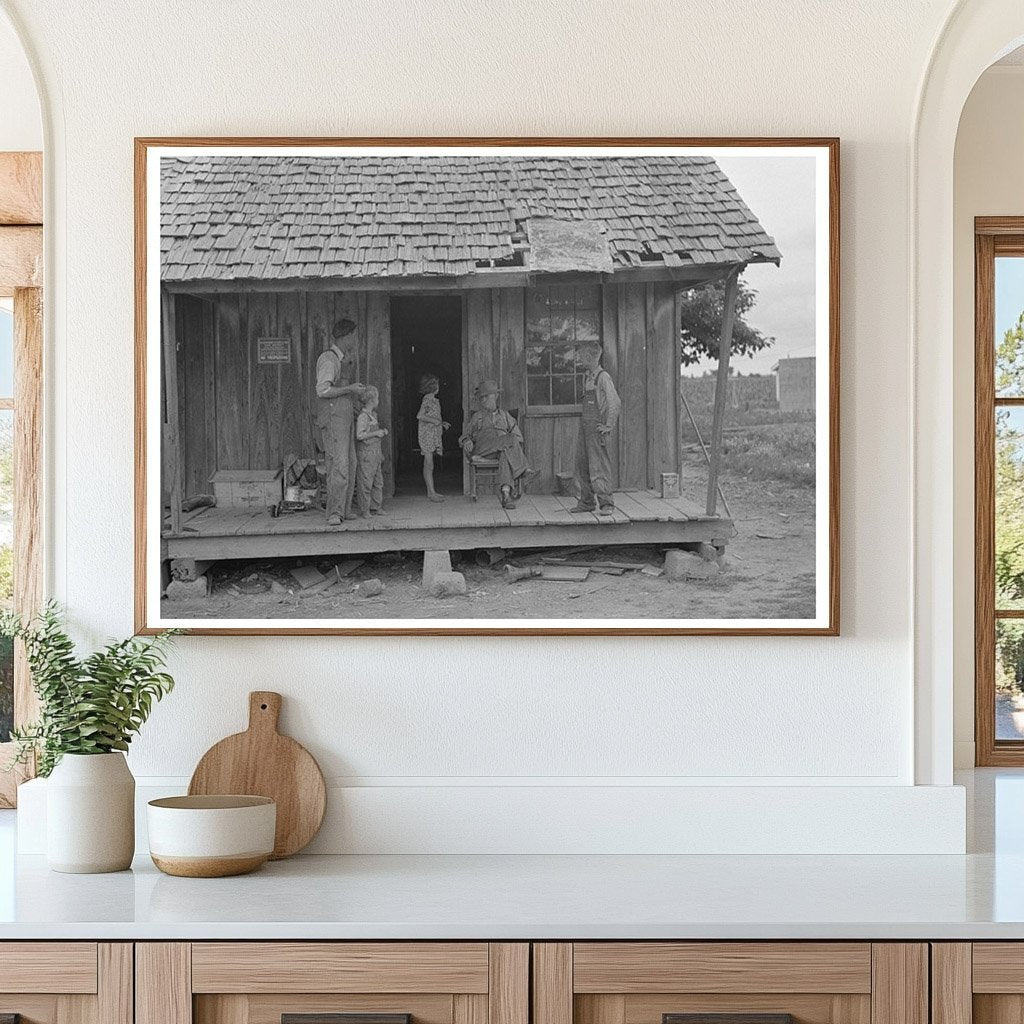 Sharecropper Family on Porch in New Madrid County 1938 - Available at KNOWOL