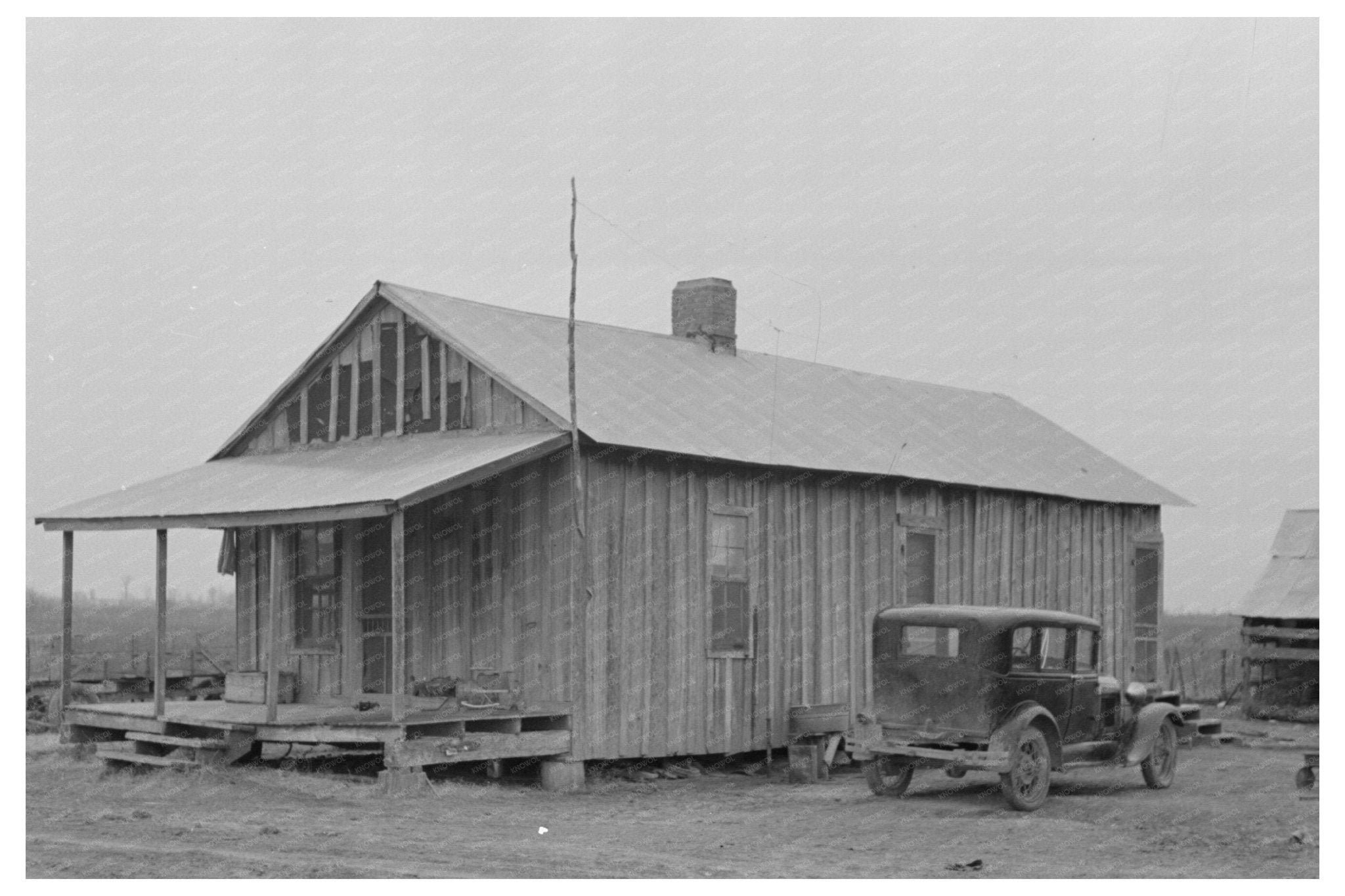 Sharecropper House Near Merigold Mississippi January 1939 - Available at KNOWOL