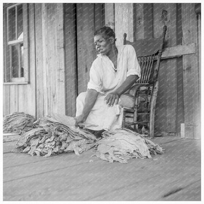 Sharecroppers Sorting Tobacco Leaves in Douglas Georgia 1938 - Available at KNOWOL