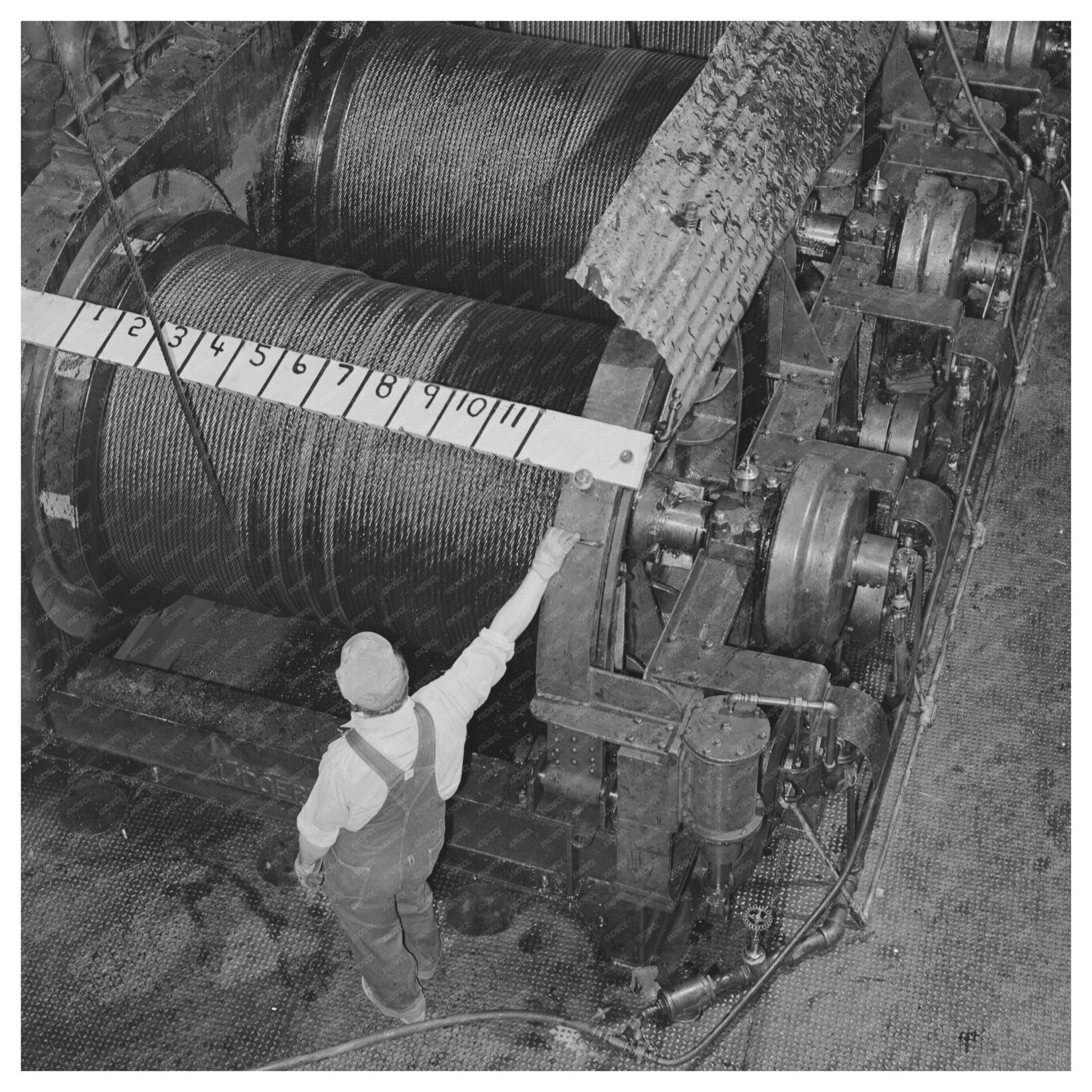 Shasta Dam Cable Room Interior June 1942 Image - Available at KNOWOL