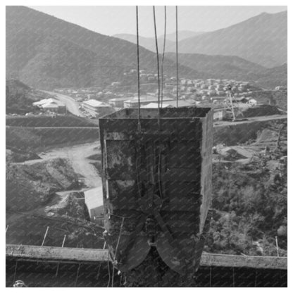 Shasta Dam Concrete Pouring December 1941 Image - Available at KNOWOL