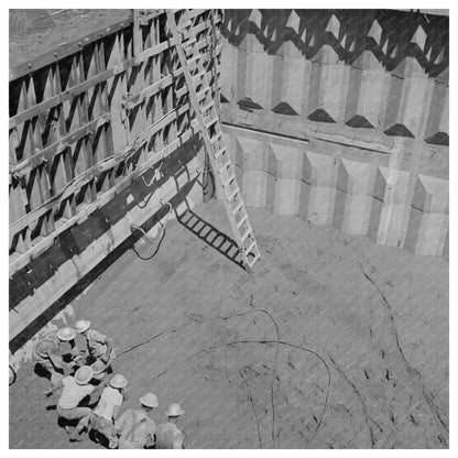 Shasta Dam Concrete Work Scene June 1942 - Available at KNOWOL