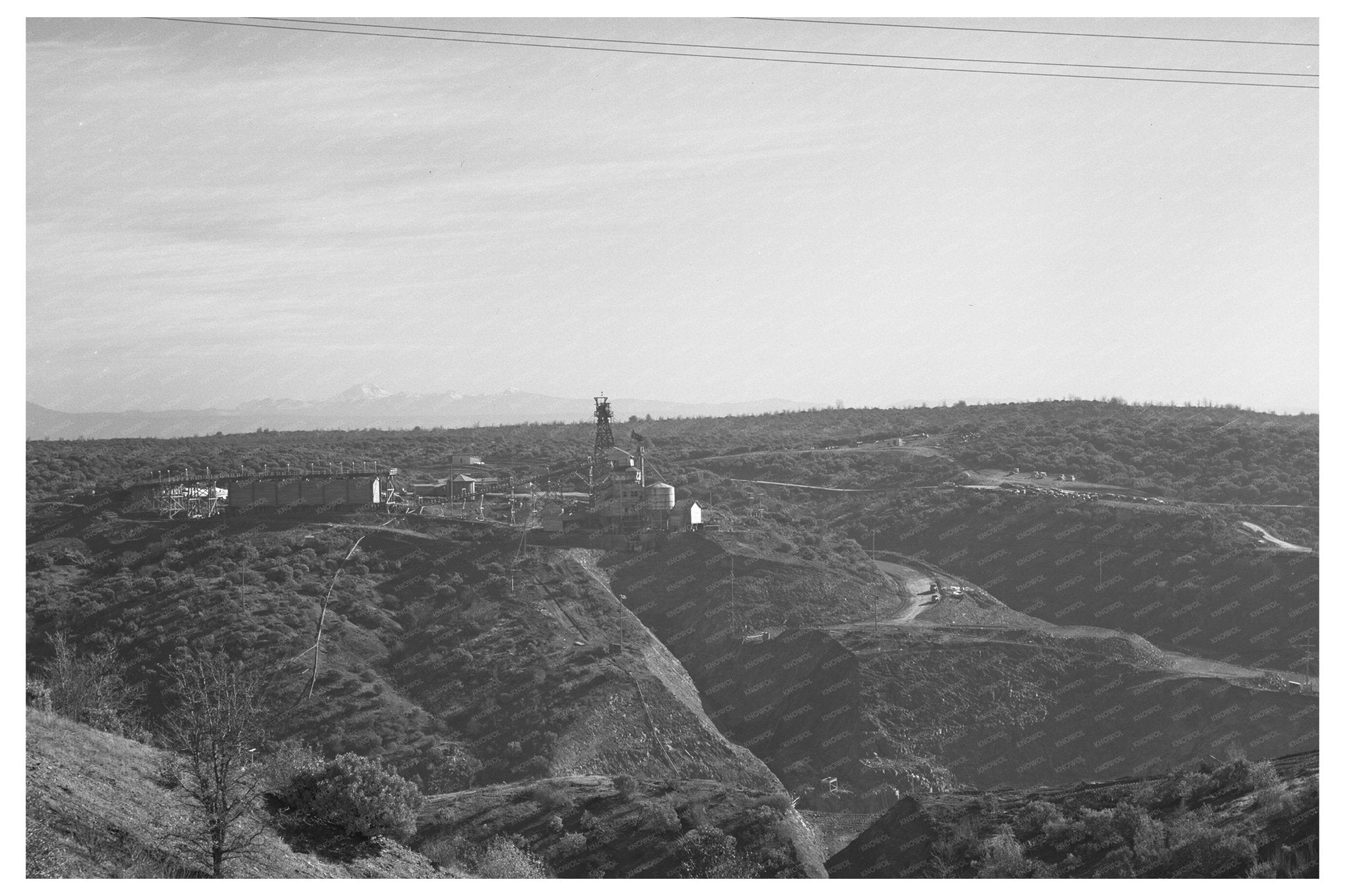 Shasta Dam Construction December 1941 Image - Available at KNOWOL