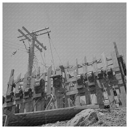 Shasta Dam Construction June 1942 Electric Power Switches - Available at KNOWOL