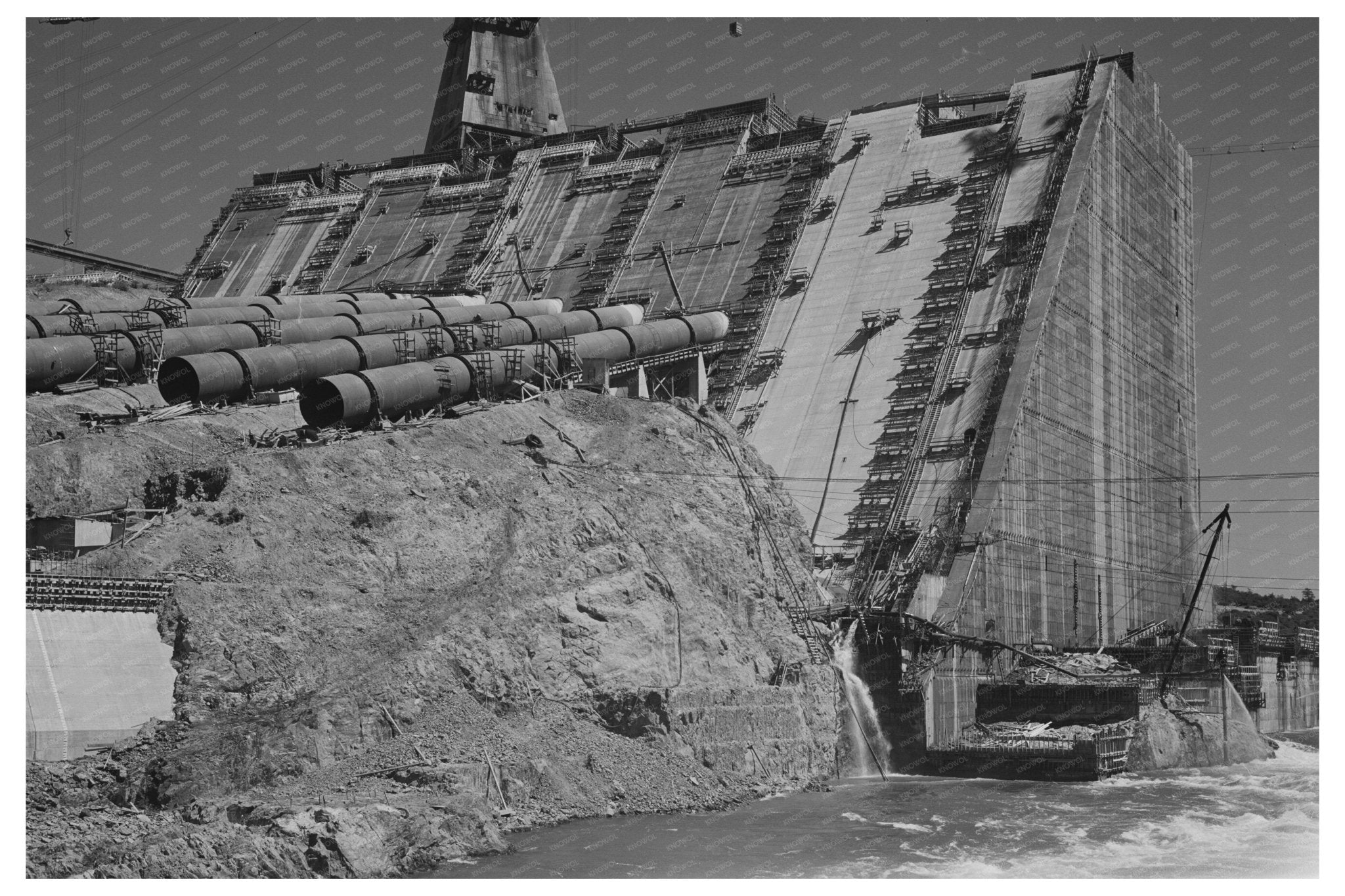 Shasta Dam Construction June 1942 Shasta County California - Available at KNOWOL