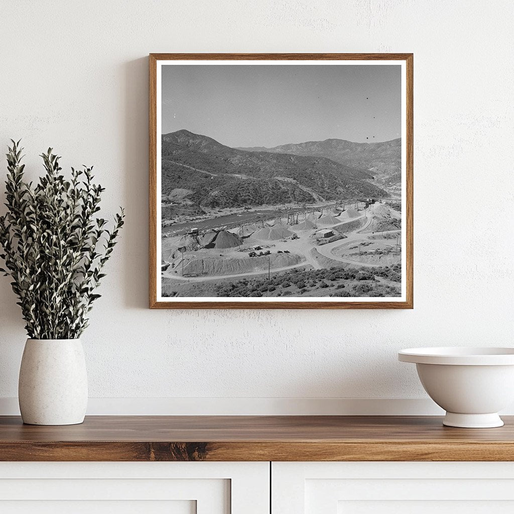 Shasta Dam construction site June 1942 vintage photo - Available at KNOWOL