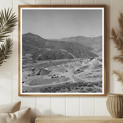 Shasta Dam construction site June 1942 vintage photo - Available at KNOWOL