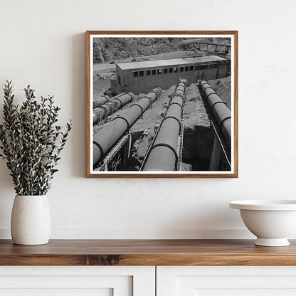 Shasta Dam Penstocks Vintage Image June 1942 - Available at KNOWOL