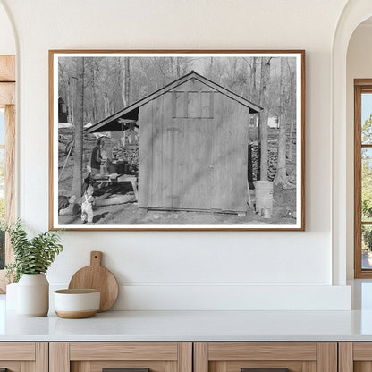 Shed in Chicot Farms Arkansas January 1939 Vintage Photo - Available at KNOWOL