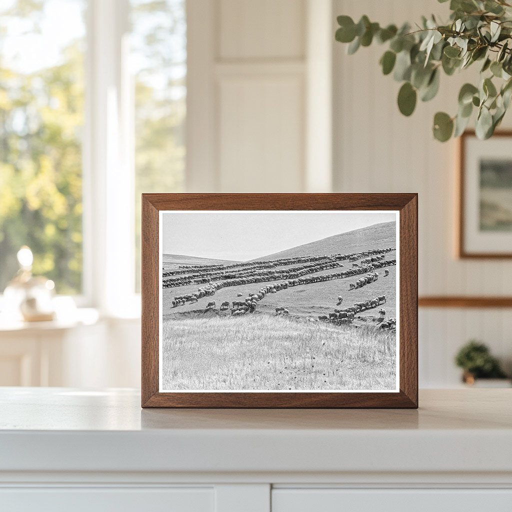 Sheep Grazing in California 1936 Vintage Photograph - Available at KNOWOL