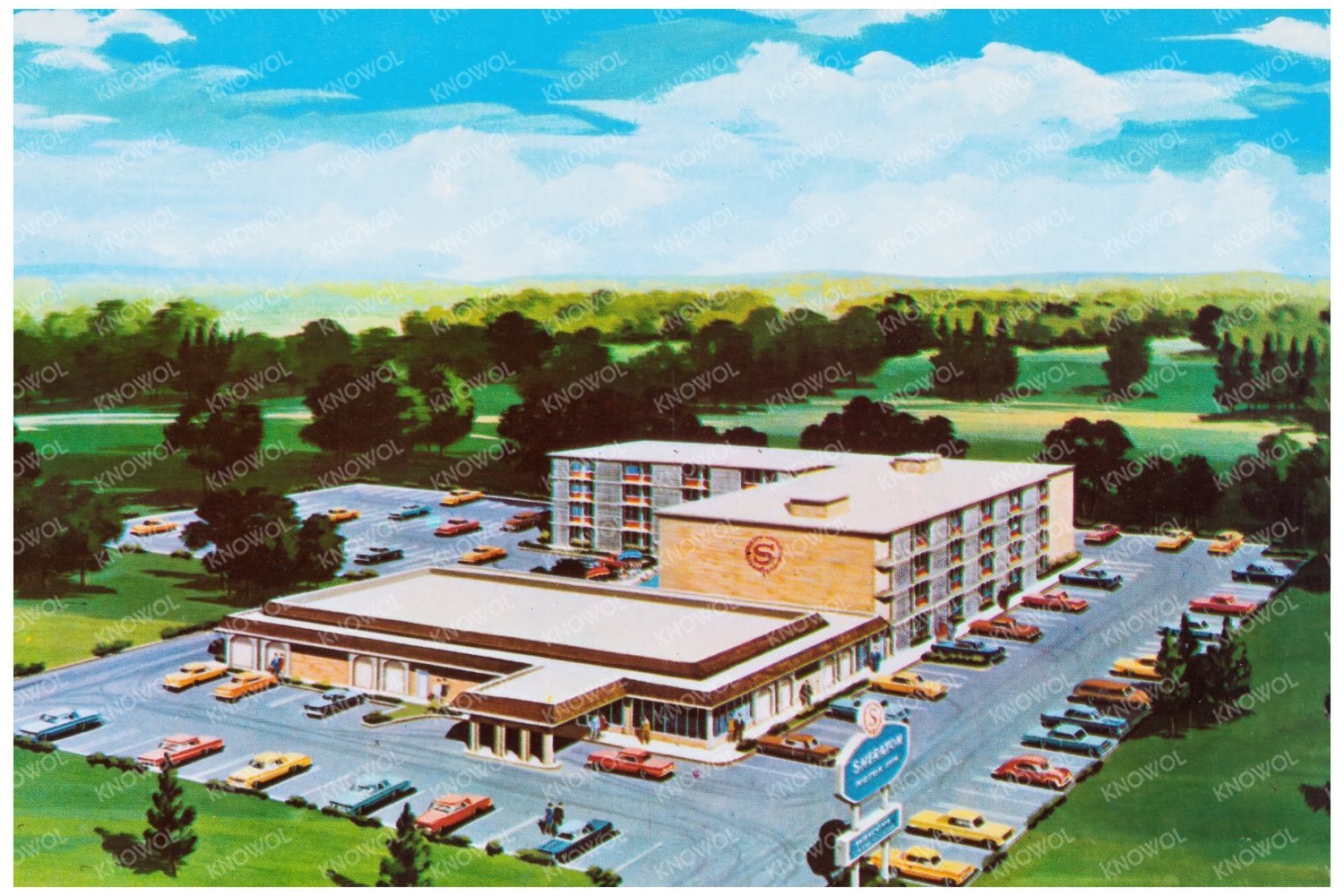 Sheraton Motor Inn Postcard Montgomery Alabama 1930 - 1945 - Available at KNOWOL