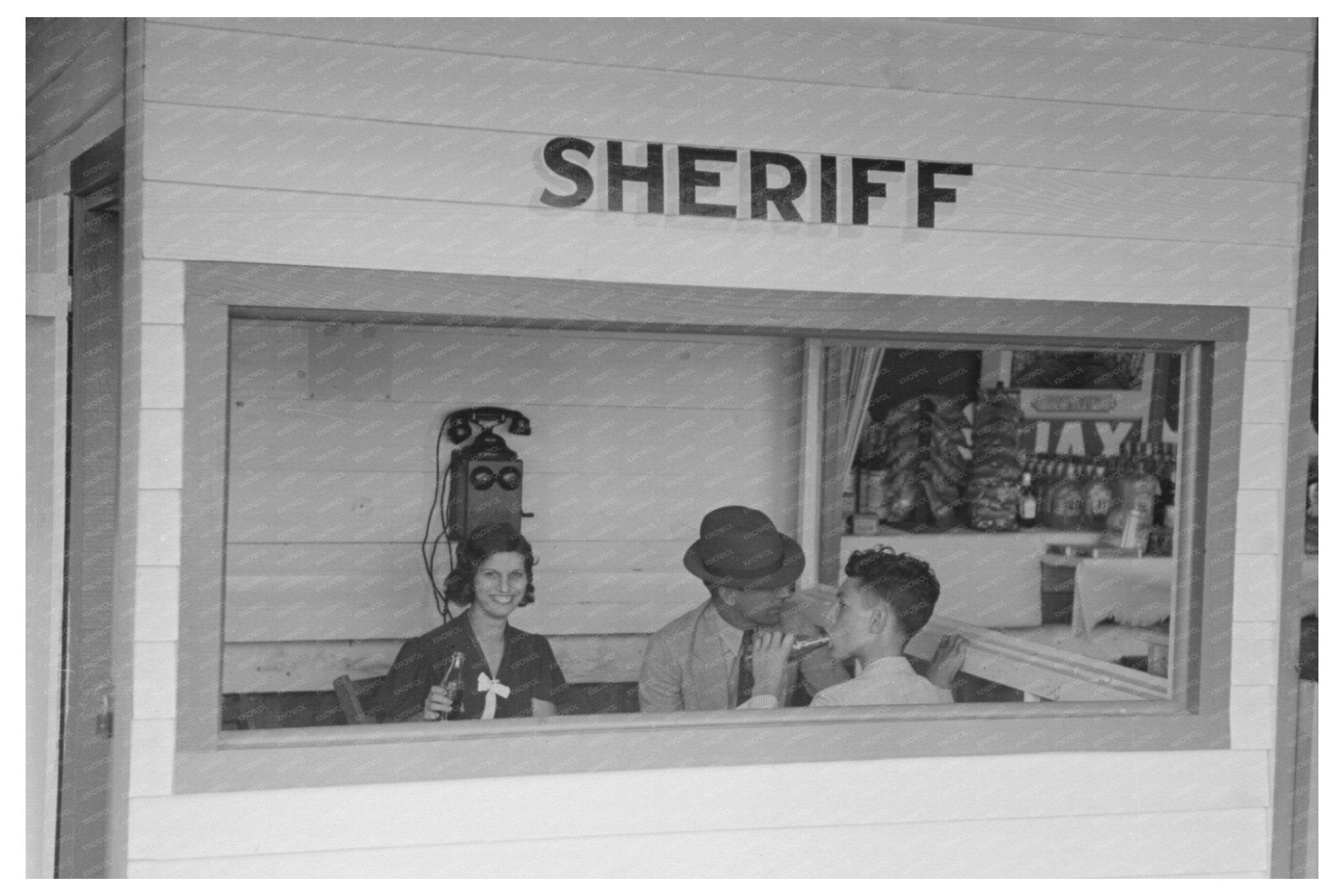 Sheriffs Office at State Fair Donaldsonville Louisiana 1938 - Available at KNOWOL